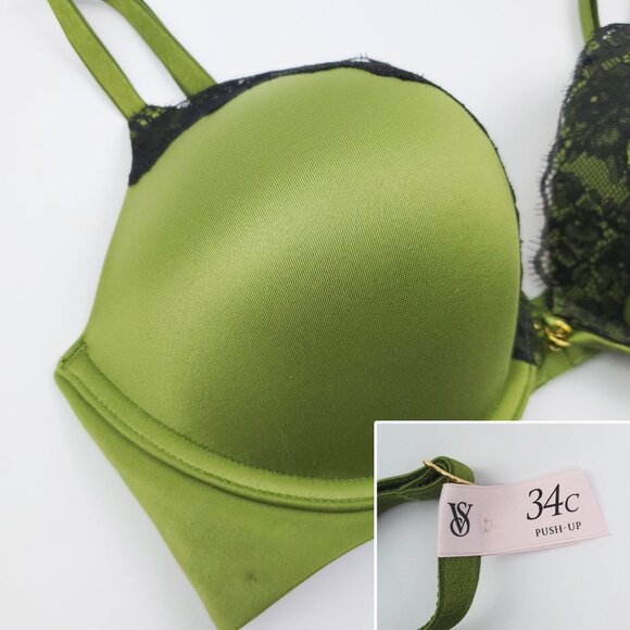Victoria's Secret 34C Bra Bombshell Plunge Push Up Lace Lingerie NWT - Picture 3 of 12